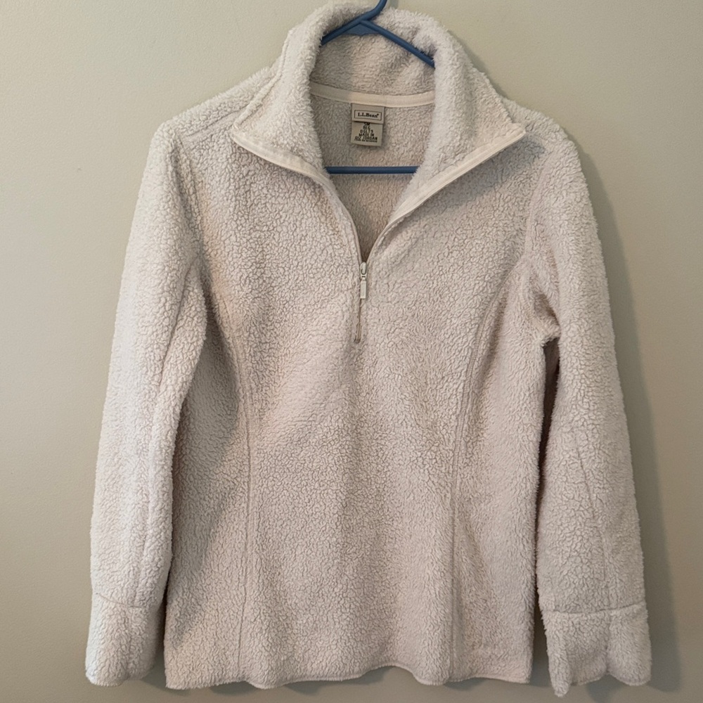 L.L. Bean Sherpa Fleece Quarter Zip Pullover